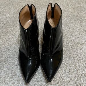 Christian Louboutin Black Patent Leather Ankle Booties